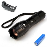 CREE XM-L2 8000 Lumen Tactical LED Flashlight with 18650 Battery Plus Charger