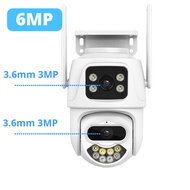 WIFI IP Camera 9MP PTZ Outdoor 4K Three Lens PTZ Camera AI Human Detection IP66 CCTV Video Surveilla