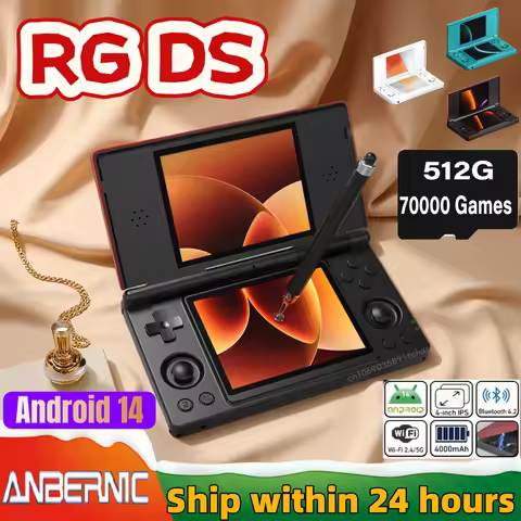 Anbernic RG DS Handheld Game Console Player Dual 4.0 IPS Screen Android 14 Dual App Split Retro Vide