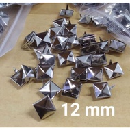 100 PCS 12mm AND 9mm PYRAMID SPIKES PYRAMID PUNK SPIKES /SPIKE