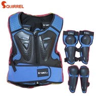 Blue Children Full Body Vest Armor Motocross Riding Cycling Armor Jacket Roller skating Knee elbow g