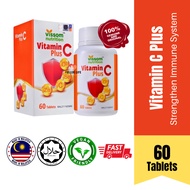 VISSOM NUTRITION Vitamin C Plus (60s) | Vitamin C Vitamin D3 Zinc Supplement Selenium Supplement