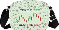 Stock Market Gift Take a Sip and Buy the Dip Crossbody Bag for Trader Investor Stock Trading Gifts f