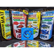 Akari Premium Maxi/ Red/ Yellow/ Blue Floating 1mm 100 grams Tropical Cichlid Pellets