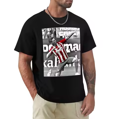 Fernando Torres arquero T-Shirt Retro Style Print Casual Top