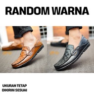 SPC - SEPATU PRIA MODEL SLIP ON ANTI SLIP KULIT COWOK ELEGANT KERJA KANTORAN KONDANGAN FORMAL YONGKI