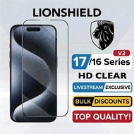 (LIVE Exclusive) LionShield iPhone Screen Protector 17 Pro Max/16 Series Tempered Glass (Clear Premi