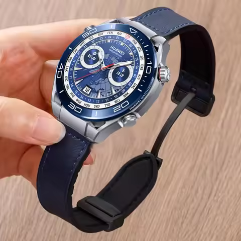 Leather Silicone Bracelet For HUAWEI WATCH Ultimate/Buds 22mm 20mm Magnetic Strap For Huawei Watch G