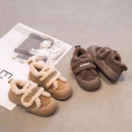 Children Cotton Shoes Snow Boots Fur Integrated Waterproof Fur Shoes Fleece Thickening