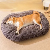 #N/A - 狗狗墊子狗窩睡墊/四季通用可拆洗寵物地墊床墊/枕頭寵物用品 (灰色)