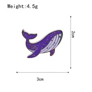 Kpop ARMY Purple Whale Enamel Pin 52Hz Whalien Inspired Brooch Galaxy Starry Sky Metal Badge Concert