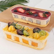 50PCS 280ML Transparent Cake Box with Lid Tiramisu Box Cheesekut Rectangular Cake Box Mousse Kek Min