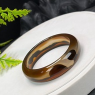 漸變紅 景觀瑪瑙手鐲 48MM 高冰起光聚寶盆山水畫玉髓手環 小圈口