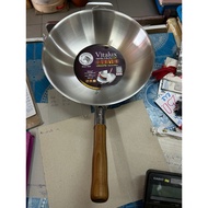 ZEBRA WOK VITALUX 3 PLY TEAK WOOD HANDLE 30/34/38cm