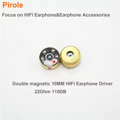 Double Magnetic Earphone Driver Speaker 10mm DIY Earphone Speaker Driver Unit Earphone Driver 22Ohm 