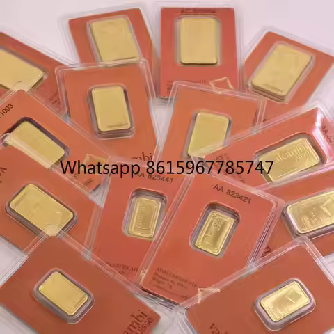 Suisse Lady Fortuna 24k Gold Plated Souvenir Bar Independent Serial Number Gold Bars-2.5G/5G/10G/20G