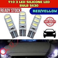 1pcs Car 12V T10 3Led Silicone Led Bulb 5630 T10 LED Light Bulb