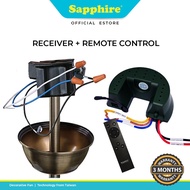 Sapphire Ceiling Fan Receiver with Remote Control (1 Set) | Menukar Kapasitor Kipas Siling | 风扇接收器 | 遥控器