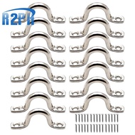 15Pcs Stainless Steel Peck Plate Eye Plates Ceiling Hook Kayak Eye Plate Kayak Pad for Kayak Canoe, Kayak Canoe Rigging