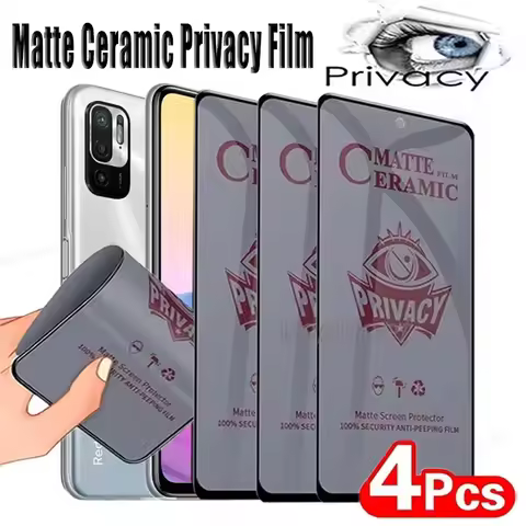 1-4PCS Matte Ceramic Privacy Screen Protector for Xiaomi Poco X6 Pro Redmi Note 13 12 11 10 9 8 10S