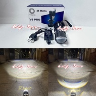 Lampu LED VINYX V9 Projie H4 Mini Lensa Motor Mobil Headlamp