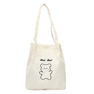 Mismi Kelly Bag Tas Jinjing Wanita Beruang Lucu Korduroi Korean Tote Bag Perempuan Stylish - 19K