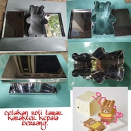 BEAR-SHAPED STAINLESS BREAD TIN MOLD WITH LID