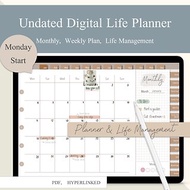 數位 Undated Digital Life Planner for Goodnotes, Notability