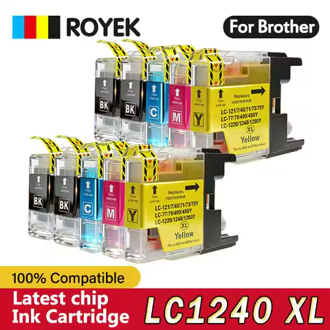 ROYEK LC1240 XL 1220 LC 1240XL Compatible Ink Cartridge For Brother MFC-J430W J5910DW J625DW J6510DW