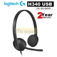HEADSET (หูฟัง) LOGITECH H340 USB (BLACK) * พร้อมไมโครโฟนตัดเสียงรบกวน * - รับประกัน 2 ปี As the Picture One