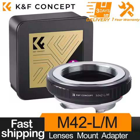K&F Concept M42-L/M Lens Adapter Ring For M42 Screw Lens to Leica M Series Camera Body for Leica M1 