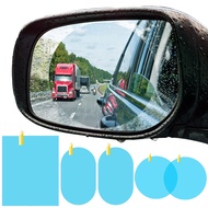 Car Rearview Mirror Sticker Rainproof Waterproof Anti-Fog Film Round Square Universal Motorcycle Anti-Reflective