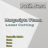 Acrylic Putih Susu Akrilik Custom Lasercut Lembaran Potongan