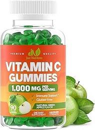Vitamin C 1000mg Gummies - Maximum Strength Immune Support for Adults & Kids, Collagen Support for S