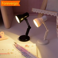 【Forever】 Mini Table Lamp Foldable Desk Lamp LED Bedroom Study Reading Book Lamps Eye Protection Bedside Night Light M2P8