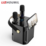 LIZHOUMIL S882 Karaoke Machine With Dual Microphones Change Voice Functions Portable Speaker Subwoofer TF Card U Disk Player For Party Meeting