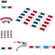(COCO) 100 PASANG KACAMATA 3D UNIVERSAL BAHAN KERTAS WARNA MERAH CYAN