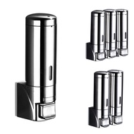 Soap Dispenser Wall Wall-Mount Hotel Shampoo Lotion Liquid Soap Dispenser Stainless Steel Hand Soap Dispenser