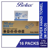 Carton Offer | 2Ply Fully Wrapped Premium BELUX M FOLD NAPKIN TISSUE PURE PULP HYGIENE WASHROOM HYGI