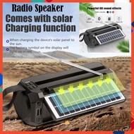 ~ Digital Portable Wireless Bluetooth Speaker FM Radio Subwoofer Outdoor USB MP3 Speakers With Solar Charging