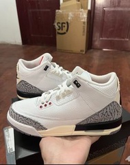 ✿Jordan Air Jordan 3 Retro "White Cement Reimagined」 皮革 做日潮流 白水泥 防滑減震 中幫 復古籃球鞋 GS 白灰色 2023年版