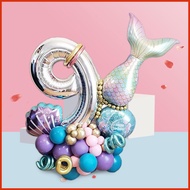 Mermaid Birthday Party Supplies 55 Pieces Birthday Balloons for Mermaid Birthday Party Decoration Re