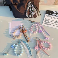 WURIMH924YYI Leather Rope Keychain, Bowknot Hand-painted Bag Pendant Ornaments, Fashion Y2K Rope Bea