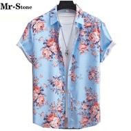Stylish damit na may bulaklak na print para sa mga lalaki, maong na maong pang-summer para sa bakasy
