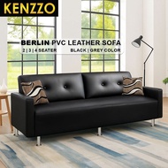 Sofa Kulit PVC Modern & Luxury Deco Cantik Di Ruang Tamu / Sofa 2/3 Seater - Berlin - KENZZO