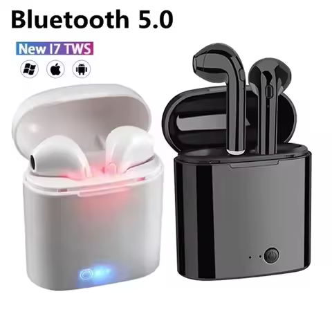 Original i7s TWS wireless 5.0 Bluetooth earphones stereo earbuds headset with charging box for iPhon