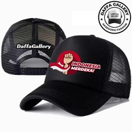 Daffaa Gallery Trucker Hats INDONESIA MERDEKA - Distro Hats INDONESIA MERDEKA Logo - Premium INDONES