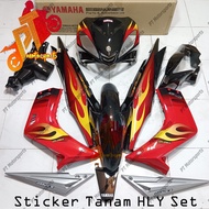 Yamaha Lc 135 V1 Lc135 Cover Set Black Red Rc Vietnam Exciter Black Merah Moritaka Api Hitam OEM dan