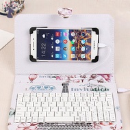 Portable Type-C Micro Usb Wired Keyboard Mouse Set With Leather Cove For Mobile Phones Huawei Xiaomi Vivo Oppo LQZ