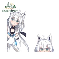 EARLFAMILY 13cm Fubuki Hololive Car Stickers Anime Creative Decals Scratch-Proof Vehicle Surfboard D